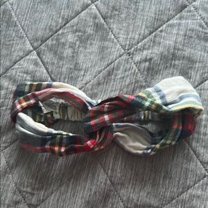 Aerie Plaid Festive Twisted Headband